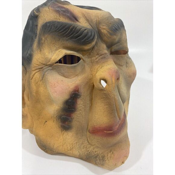 Vintage 80s Latex Face/head costume Mask Made In Sri Lanka Zombie Man - Picture 7 of 10